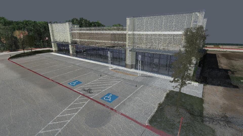 retail building laser scan